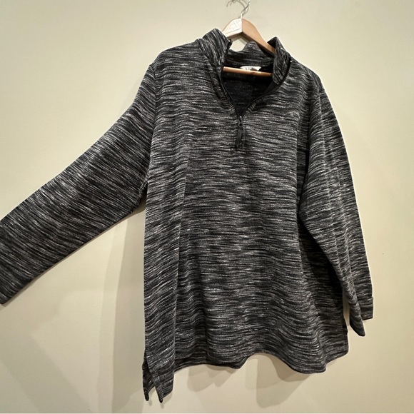 Croft & Barrow 2x quarter zip heathered sweater - Picture 3 of 5